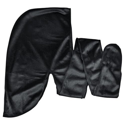 WAV ENFORCER Premium Do-Rag - Black, Polyester, for Men & Women