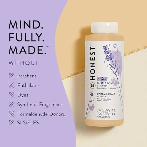 The Honest Company Foaming Bubble Bath & Baby Wash, Lavender Calm, 12 fl oz Avelisse