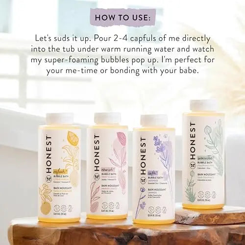The Honest Company Foaming Bubble Bath & Baby Wash, Lavender Calm, 12 fl oz Avelisse