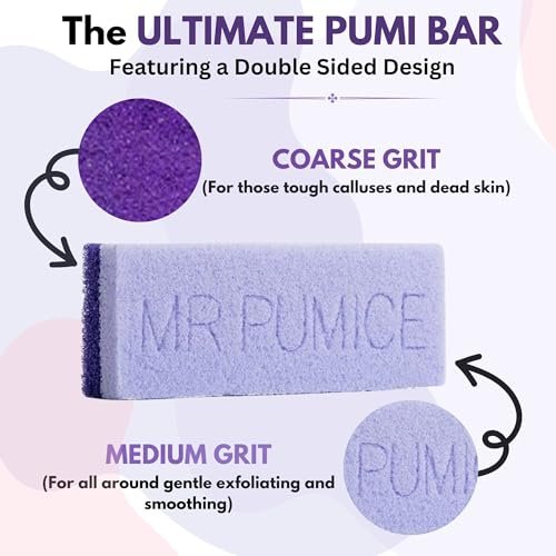 Mr. Pumice Ultimate PUMI Bar 2-in-1 Dual Grit Callus Remover for Smooth Feet and Heels (4 Pack) - görsel 4