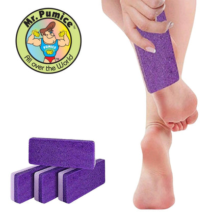 Mr. Pumice Ultimate PUMI Bar 2-in-1 Dual Grit Callus Remover for Smooth Feet and Heels (4 Pack)