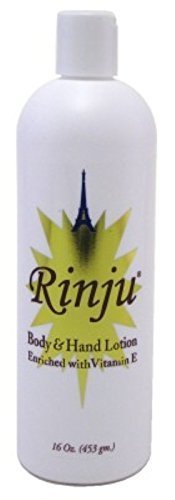 Rinju Body & Hand Lotion - Pack of 3 Non-Greasy Cacao Butter & Vitamin E Moisturizer for Extremely Dry Skin - 16 Oz