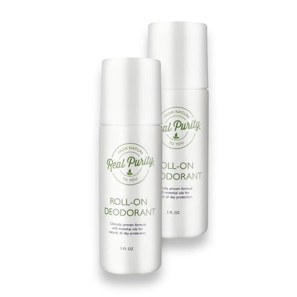 Real Purity Roll-On Deodorant, 3 Fl Oz (Pack of 2) - Natural & Effective Odor Protection Avelisse