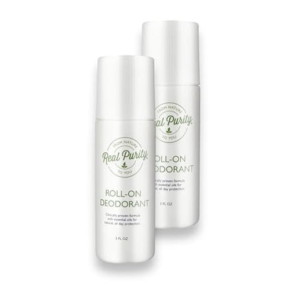 Real Purity Roll-On Deodorant, 3 Fl Oz (Pack of 2) - Natural & Effective Odor Protection Avelisse
