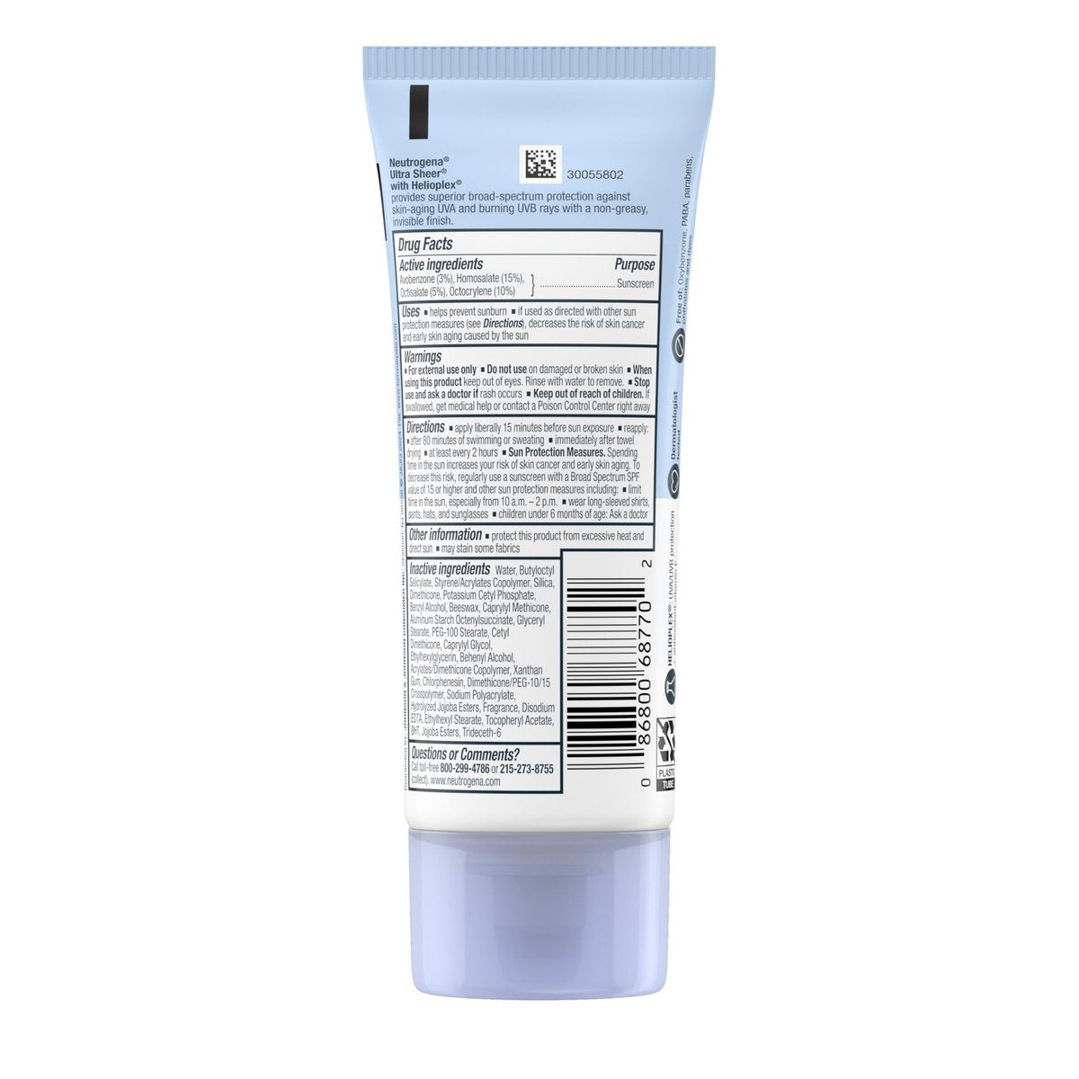 Neutrogena Ultra Sheer Dry-Touch Sunscreen SPF 70, 3 fl. oz (Pack of 3) – Lightweight, Water-Resistant Broad Spectrum Sun Protection for Face & Body Avelisse