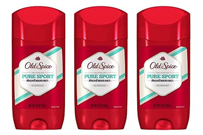 Old Spice Pure Sport High Endurance Deodorant for Men, 3 Ounce (Pack of 3)