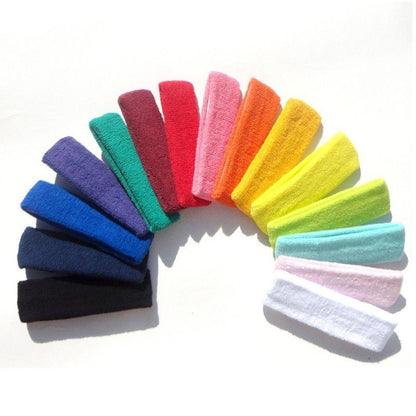 Yeshan 12 Pack Wicking Stretchy Athletic Sweatband - Sport Headbands for Men and Women, Yoga Headwrap, Towel Material Hairband Avelisse