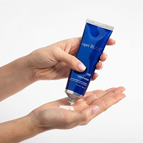 Capri Blue Travel Size Moisturizing Hand Cream – Nourishing Shea Butter & Jojoba Oil for Dry Hands, Signature Volcano Scent, 3.4 oz Avelisse