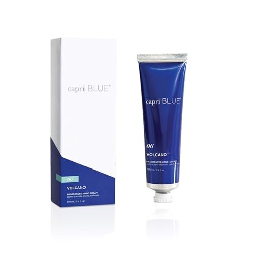 Capri Blue Travel Size Moisturizing Hand Cream – Nourishing Shea Butter & Jojoba Oil for Dry Hands, Signature Volcano Scent, 3.4 oz Avelisse