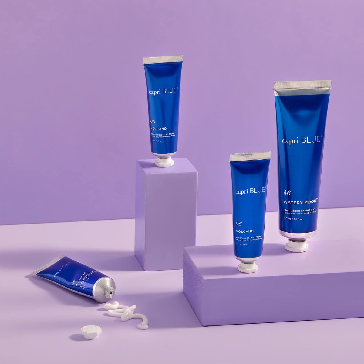 Capri Blue Travel Size Moisturizing Hand Cream – Nourishing Shea Butter & Jojoba Oil for Dry Hands, Signature Volcano Scent, 3.4 oz Avelisse