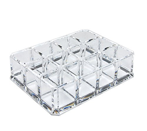 Clear Acrylic Cosmetic Organizer - 12 Slot Lipstick & Lip Gloss Holder by GQ - görsel 4
