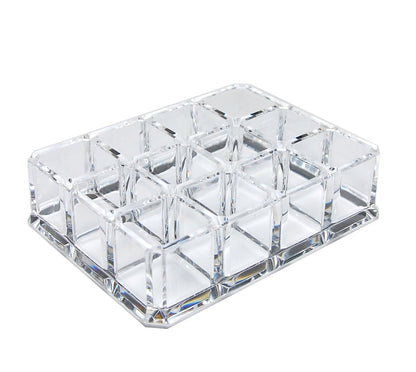 Clear Acrylic Cosmetic Organizer - 12 Slot Lipstick & Lip Gloss Holder by GQ