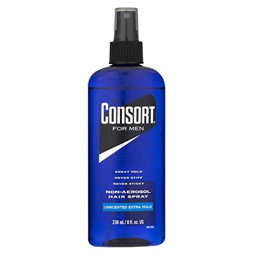 Consort Extra Hold Non-Aerosol Hair Spray Pump for Men - Unscented, Fast Drying, 8 oz - görsel 2