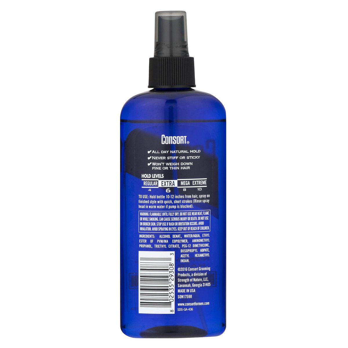 Consort Extra Hold Non-Aerosol Hair Spray Pump for Men - Unscented, Fast Drying, 8 oz - görsel 15