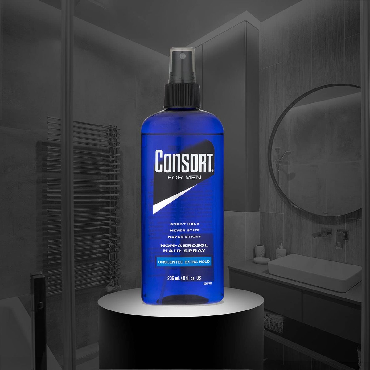 Consort Extra Hold Non-Aerosol Hair Spray Pump for Men - Unscented, Fast Drying, 8 oz - görsel 11