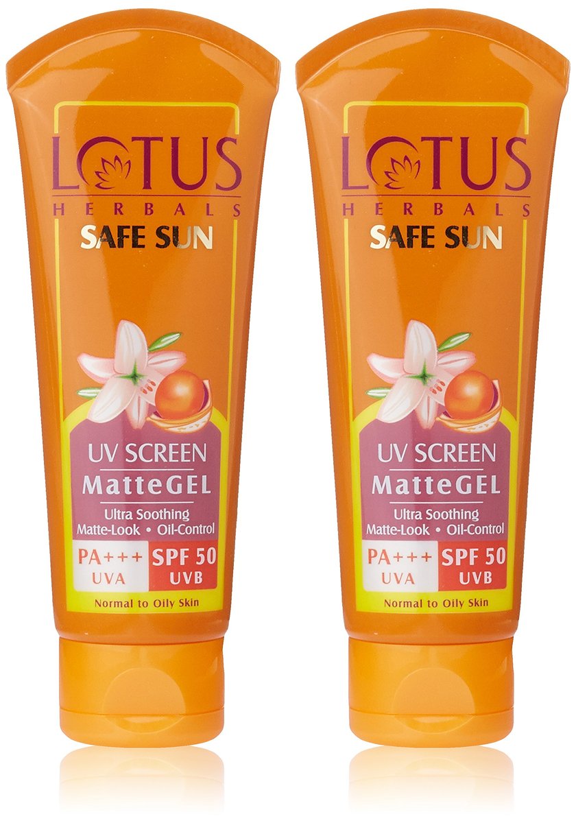Lotus Herbals Safe Sun UV Screen Matte Gel SPF 50 - 100g (Pack of 2) - görsel 1