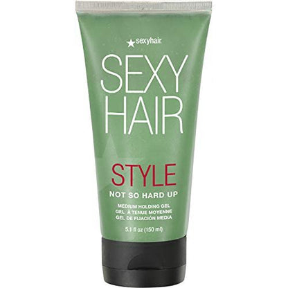 SexyHair Style Not So Hard Up Medium Holding Gel - Flexible Formula for All Hair Types, 5.1 oz