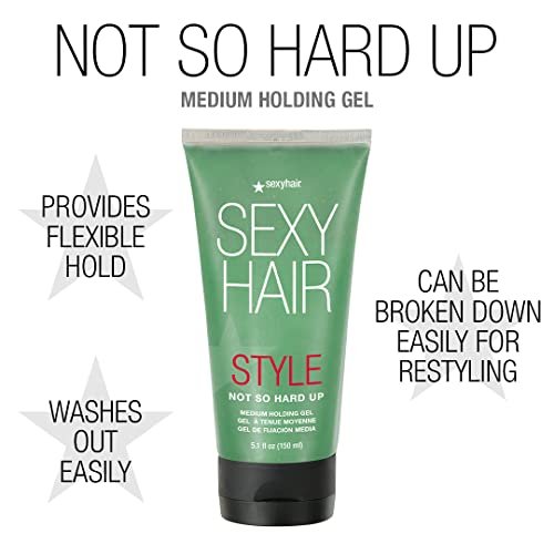 SexyHair Style Not So Hard Up Medium Holding Gel - Flexible Formula for All Hair Types, 5.1 oz - görsel 11