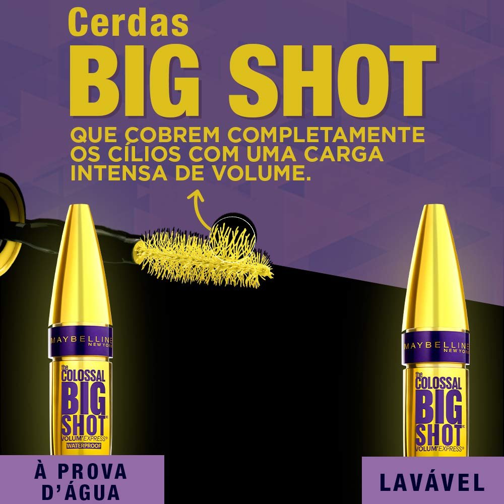 Maybelline New York Volum' Express The Colossal Waterproof Mascara - Very Black, 0.33 fl oz - görsel 6