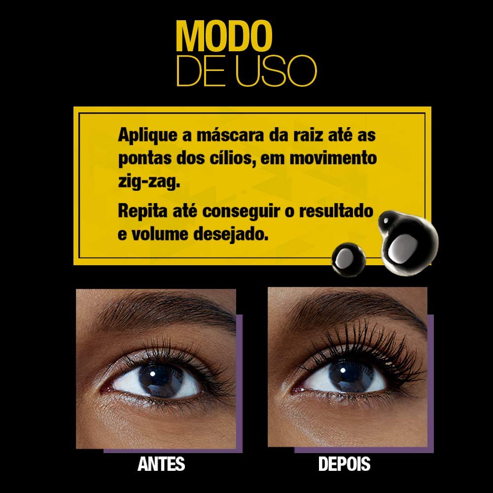 Maybelline New York Volum' Express The Colossal Waterproof Mascara - Very Black, 0.33 fl oz - görsel 8