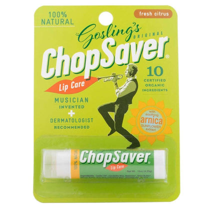 ChopSaver Lip Balm - 100% Natural Hydrating Lip Care for Musicians & Dry, Cracked Lips - Made in USA (0.15 oz)