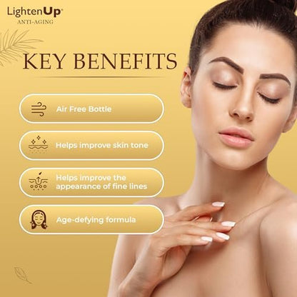 LightenUp Anti-Aging Body Lotion 400ml – Brightening Body Lotion with Argan Oil and Shea Butter Avelisse
