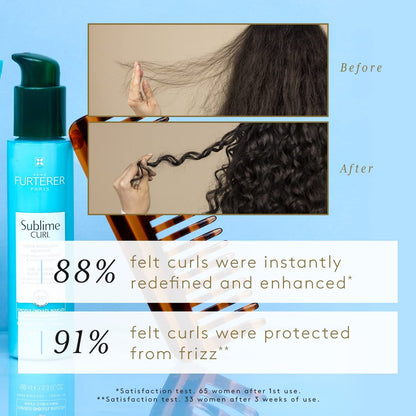 René Furterer SUBLIME CURL Curl Nutri-Activating Cream - Leave-In Curl Enhancer for Wavy & Curly Hair - Humidity & Frizz Control - 3.3 fl. oz.