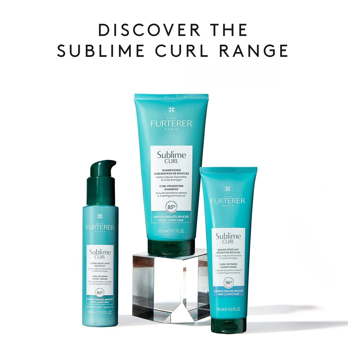 René Furterer SUBLIME CURL Curl Nutri-Activating Cream - Leave-In Curl Enhancer for Wavy & Curly Hair - Humidity & Frizz Control - 3.3 fl. oz. - görsel 11