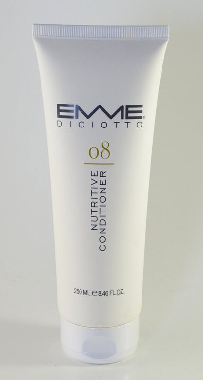 EMME DICIOTTO 08 Nutritive Conditioner – 8.45 oz (250 ml) Nourishing Hair Conditioner for Curly, Fine & Low Porosity Hair