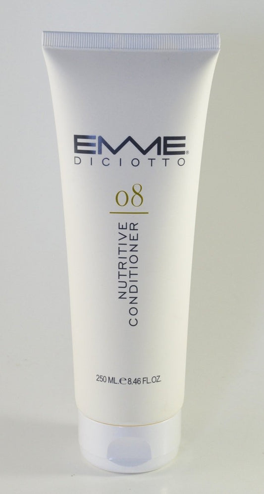 EMME DICIOTTO 08 Nutritive Conditioner – 8.45 oz (250 ml) Nourishing Hair Conditioner for Curly, Fine & Low Porosity Hair