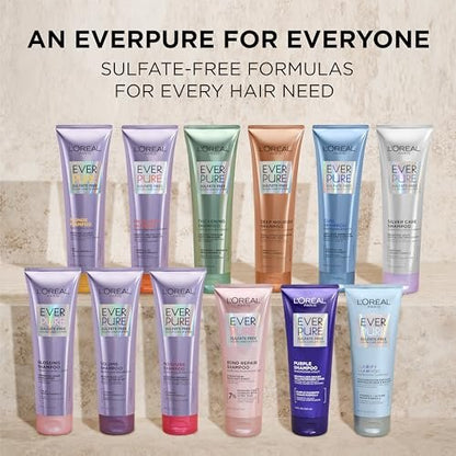 L'Oreal Paris EverPure Sulfate Free Frizz Defy Conditioner with Marula Oil, 8.5 Fl Oz