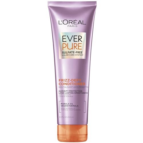 L'Oreal Paris EverPure Sulfate Free Frizz Defy Conditioner with Marula Oil, 8.5 Fl Oz - görsel 2