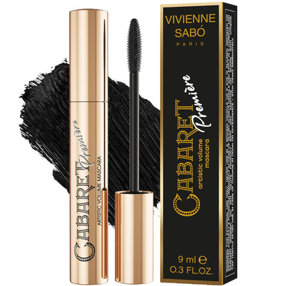 Vivienne Sabó Cabaret Premiere Black Mascara – Volume, Length, Curling, Smudge Proof & Cruelty-Free