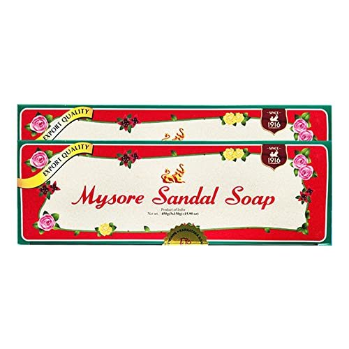 Mysore Sandalwood Soap 150g - Pack of 6 (2 Packs) | Natural Sandalwood Soap Avelisse