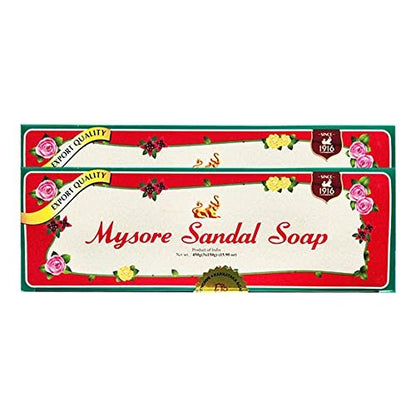 Mysore Sandalwood Soap 150g - Pack of 6 (2 Packs) | Natural Sandalwood Soap Avelisse