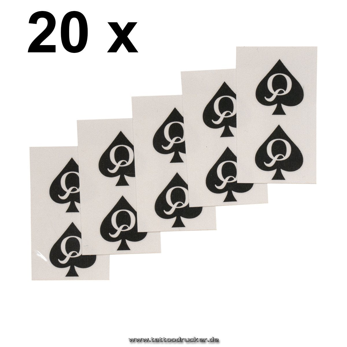 20 Queen of Spades Mini Tattoo – QoS Black Temporary Tattoo for Hotwife & BBC Lovers - görsel 3