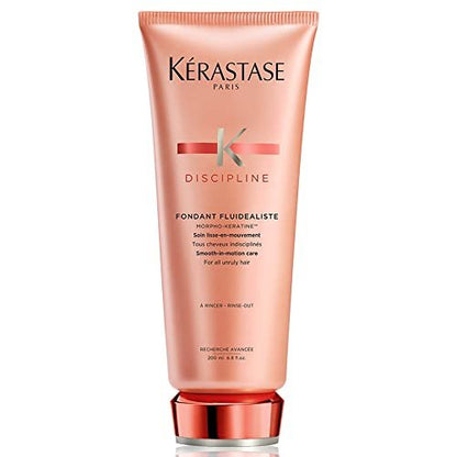 Kerastase Discipline Fondant Fluidealiste Smoothing Conditioner – Extreme Softness & Shine for All Hair Types, 6.8 Fl Oz Avelisse