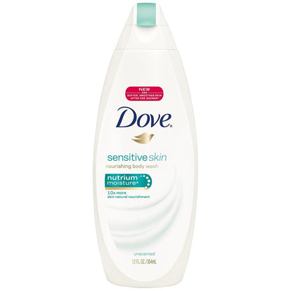 Dove Body Wash Sensitive Skin - 12 Fl Oz | Gentle Hydrating Cleanser for Dry, Delicate Skin Avelisse