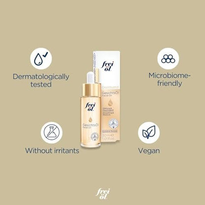 frei öl Facial Oil – Visibly Smooth Skin – Vitamin E & Omega-6 Fatty Acids – Moisturizing Face Oil – Vegan – 30 ml