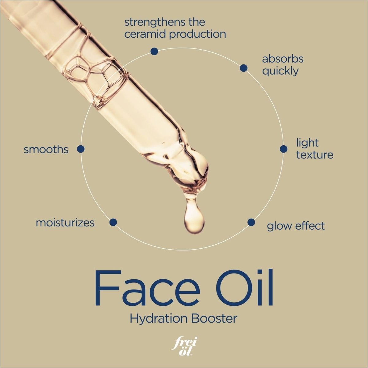 frei öl Facial Oil – Visibly Smooth Skin – Vitamin E & Omega-6 Fatty Acids – Moisturizing Face Oil – Vegan – 30 ml - görsel 3
