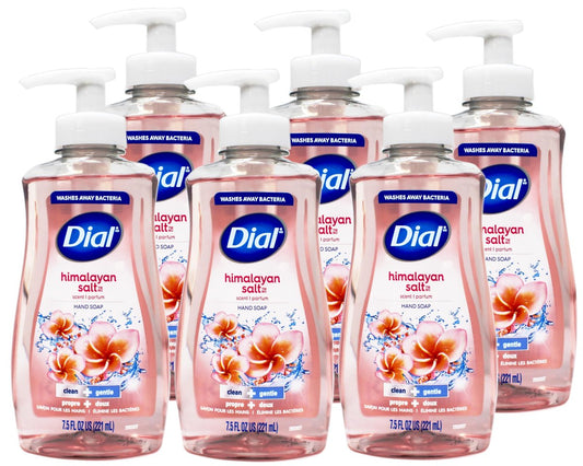 Dial Himalayan Pink Salt & Water Lily Hand Soap with Moisturizer, 7.5 oz (Pack of 6) Avelisse