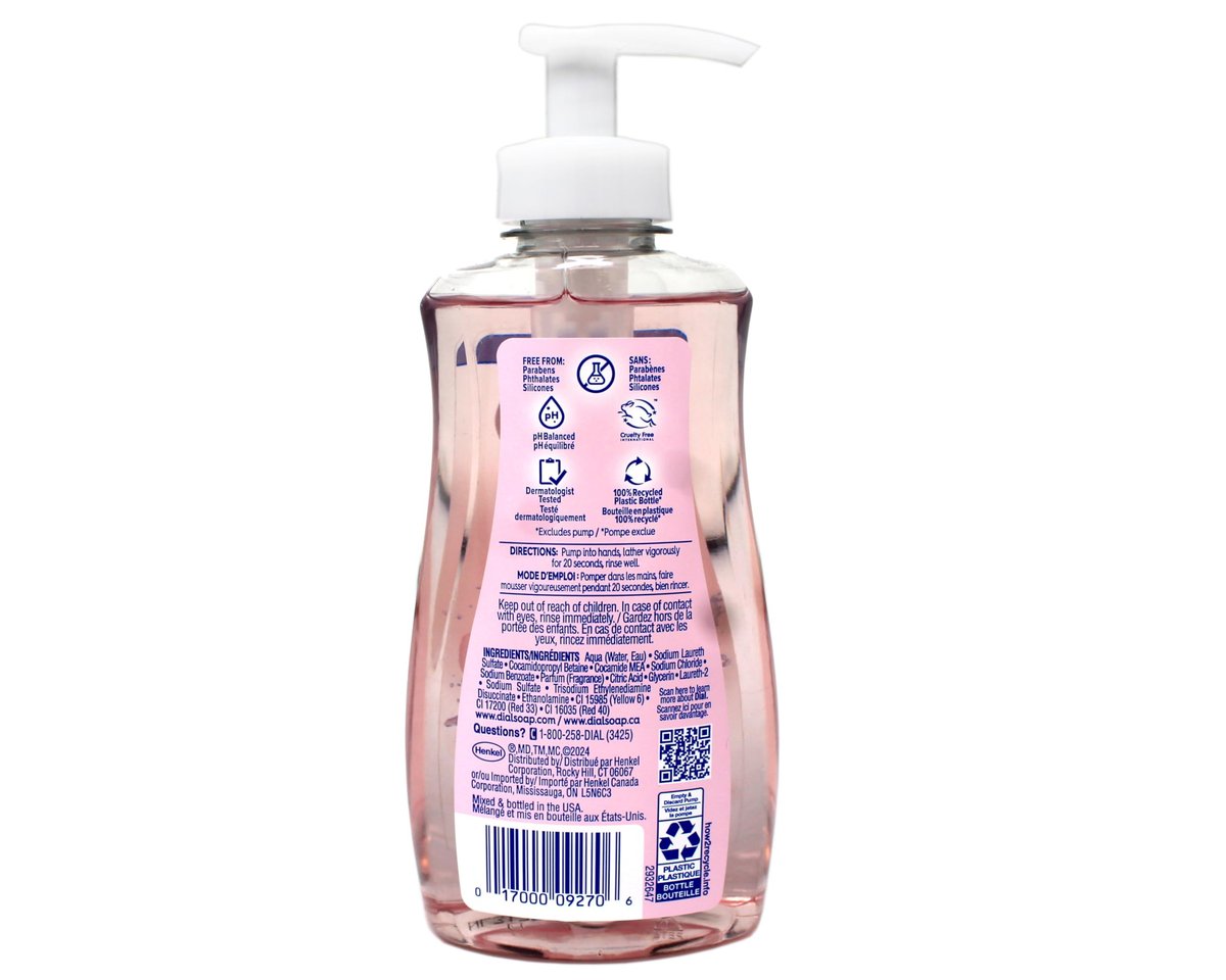 Dial Himalayan Pink Salt & Water Lily Hand Soap with Moisturizer, 7.5 oz (Pack of 6) Avelisse