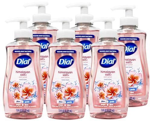 Dial Himalayan Pink Salt & Water Lily Hand Soap with Moisturizer, 7.5 oz (Pack of 6) Avelisse