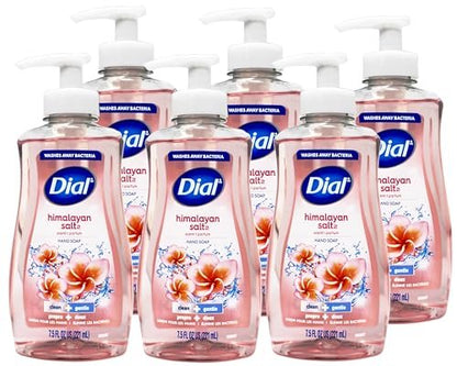 Dial Himalayan Pink Salt & Water Lily Hand Soap with Moisturizer, 7.5 oz (Pack of 6) Avelisse