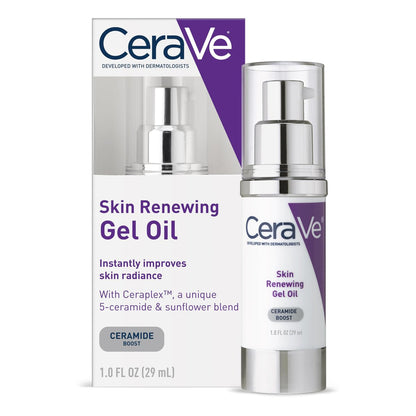 CeraVe Skin Renewing Gel Oil – Daily Hydrating Serum & Face Moisturizer with Hyaluronic Acid, Fragrance-Free, Non-Comedogenic, 1 oz