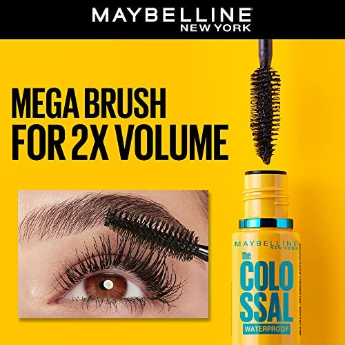 Maybelline New York Volum' Express The Colossal Big Shot Waterproof Mascara - Very Black, 0.32 fl oz - görsel 5