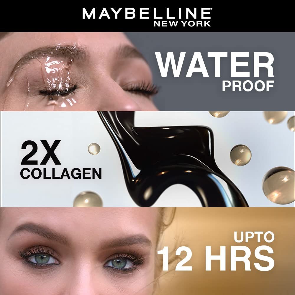 Maybelline New York Volum' Express The Colossal Big Shot Waterproof Mascara - Very Black, 0.32 fl oz - görsel 4