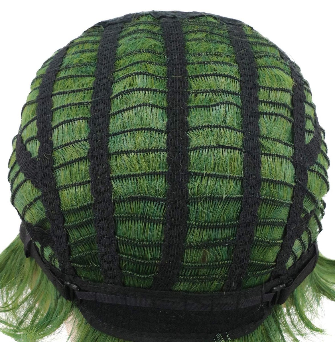 Men's Short Green Curly Wig - Heat Resistant Synthetic Fiber Anime Clown Cosplay Costume Hair - görsel 9