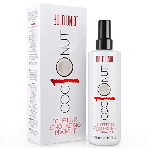 BOLD UNIQ Coconut Thermal Protection Spray - Heat Defense Up To 450°F - Prevents Frizz and Split Ends for All Hair Types - 8.45 fl oz Avelisse
