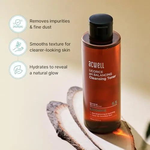 ACWELL Licorice pH 5.5 Balancing Toner - Alcohol-Free Hydrating Facial Astringent for Skin Clarifying & Hydration Boosting, 5.07 fl oz Avelisse